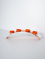 70's curved candlestick