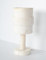 Sculpted alabaster lamp