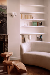 Sculpted alabaster lamp