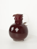 Burgundy glass pitcher