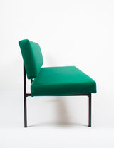 Vintage emerald green bench seat