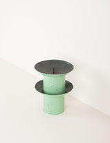 Vintage industrial metal candlesticks