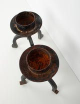 Brutalist tripod candleholders