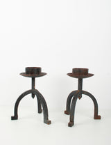 Brutalist tripod candleholders
