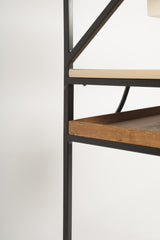 Vintage desk with built-in shelves