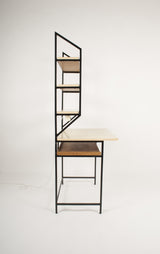 Vintage desk with built-in shelves