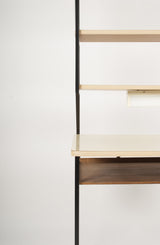 Vintage desk with built-in shelves