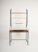 Vintage desk with built-in shelves