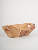 Vallauris (France) Large vintage wood effect bowl