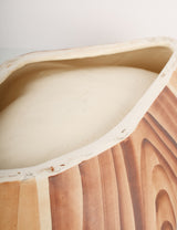 Vallauris (France) Large vintage wood effect bowl