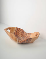 Vallauris (France) Large vintage wood effect bowl