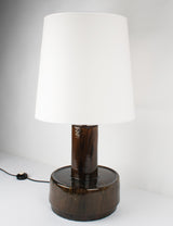 Grande lampe flammée vert & brun