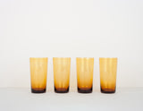 Large vintage amber glasses