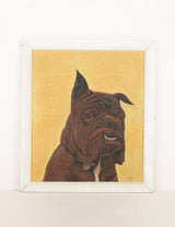 Vintage painting Hugo le chien