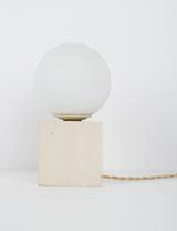 Petite lampe space age socle cubique