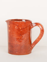 Vintage ochre ceramic pitcher