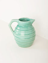 Vintage green water pitcher from Orchies France