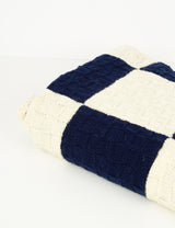 Vintage blue & beige plaid