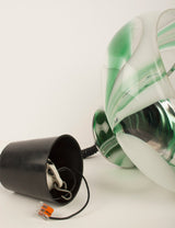 Green & white jaspered vintage kitchen lamp