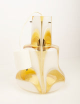 Jasper yellow & white vintage hanging lamp