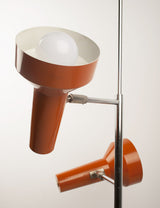 Vintage orange three-spot pendant light