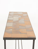 Modernist flamed stoneware coffee table