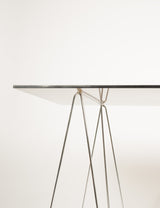Vintage triangular trestle table