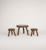 Brutalist tables and stools