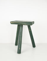 Green tripod farm stool