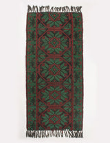 vintage red and green wool carpet