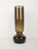Vintage vase black smoked glass