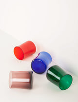 vintage coloured flared water glasses from the 60s