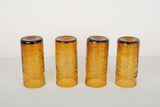 Biot (France) Vintage chased amber glasses