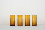 Biot (France) Vintage chased amber glasses