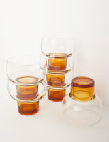 Vintage glasses with amber base