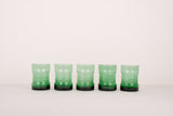Vintage green blown glass