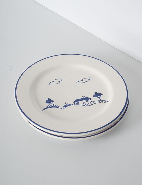 Assiettes décor naïf