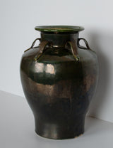 Vase émaillé vert profond