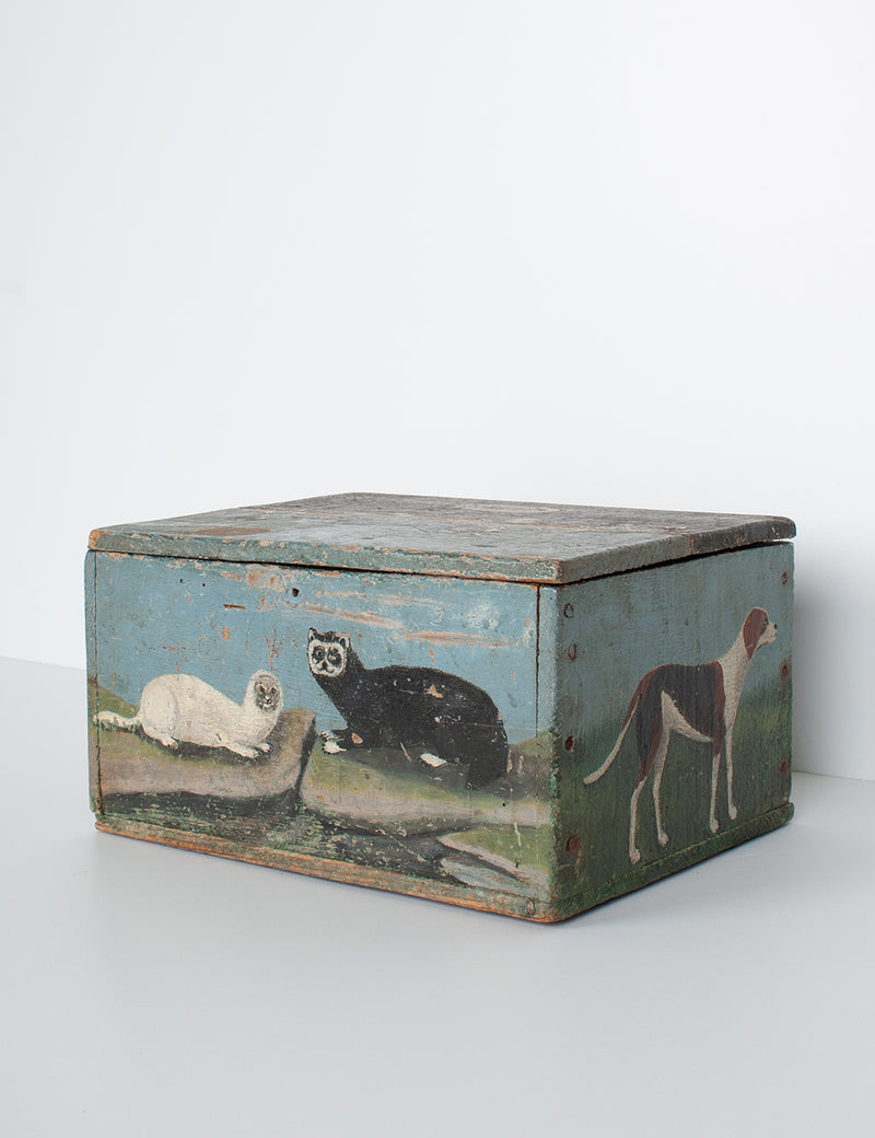 Painted box late 19th century