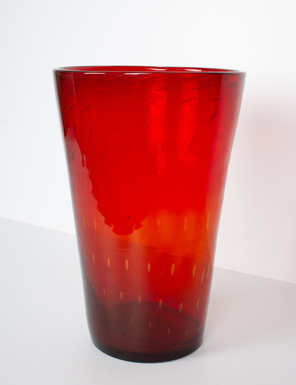 Large Red Empoli Vase