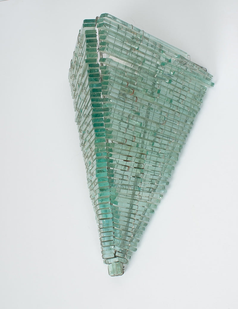 Glass and metal wall lights