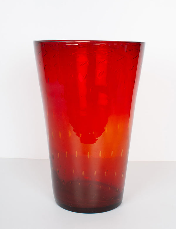 Large Red Empoli Vase
