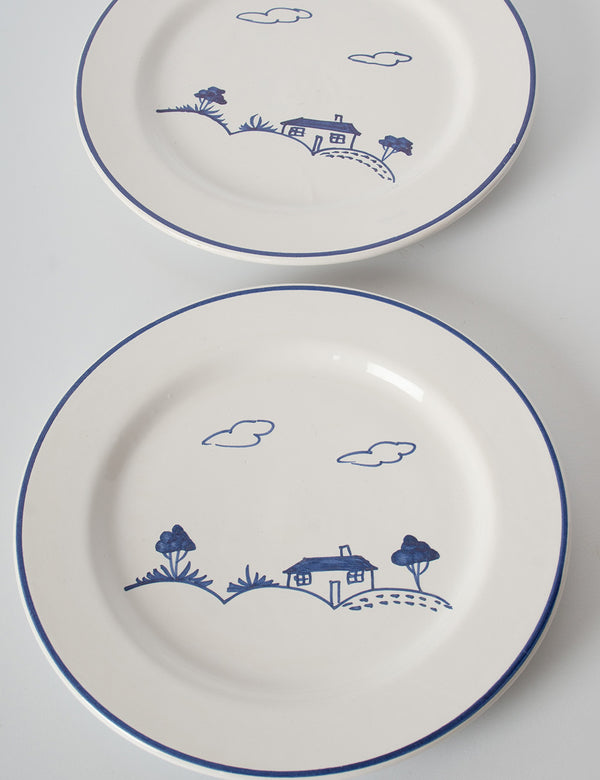 Assiettes décor naïf