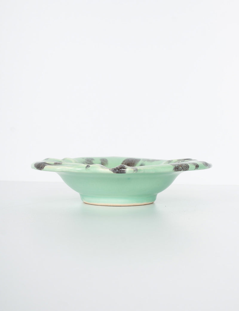 Green speckled ashtray