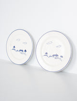 Assiettes décor naïf