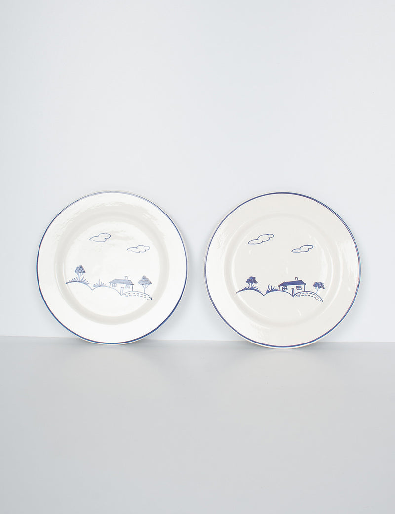Assiettes décor naïf