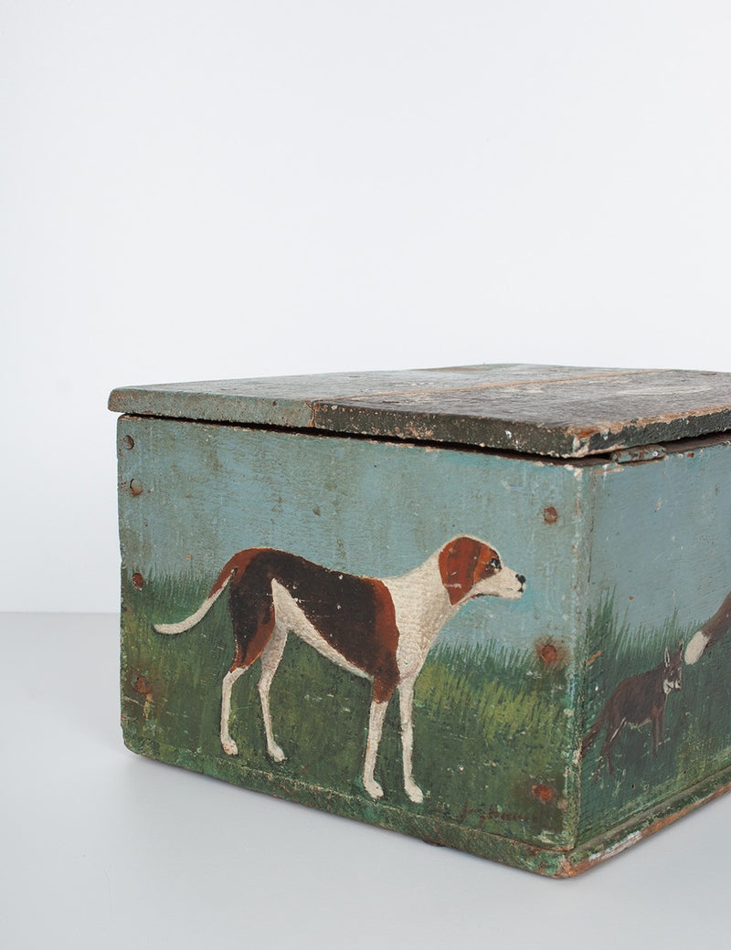 Painted box late 19th century