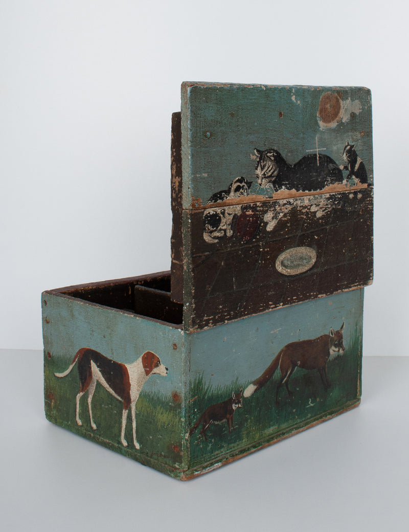 Painted box late 19th century