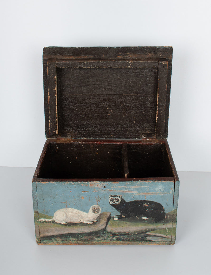 Painted box late 19th century
