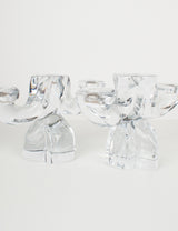 Daum crystal candlesticks